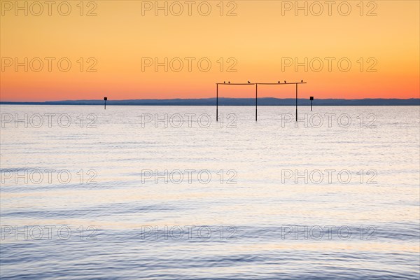 View from Arbon over Lake Constance at sunrise