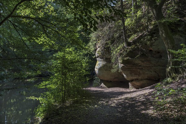 Rocks of the Schwarzachklamm with the Schwarzach