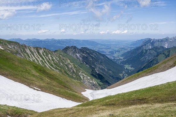 View of the Trettach Valley near Oberstdorf