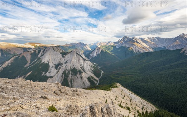 Mountain landscape with peaks