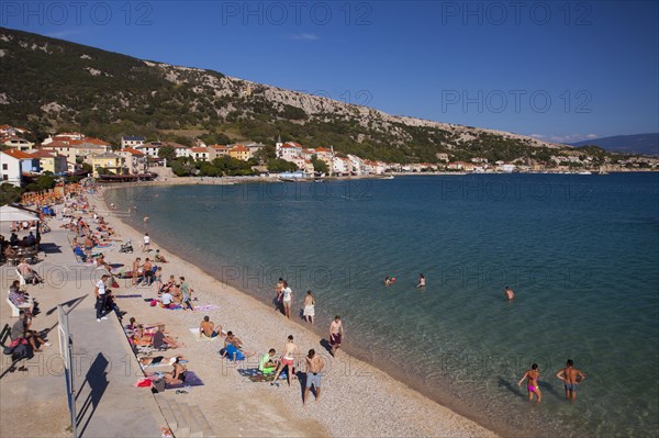 Promenade and beach of Baska