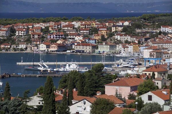 View of the port town of Cres