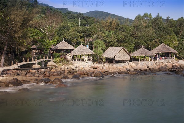 Bamboo huts at Rangbeach beach