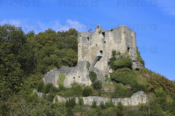 Bichishausen Castle Ruin in the Great Lauter Valley near Muensingen