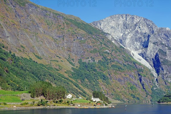 Fjord with small village