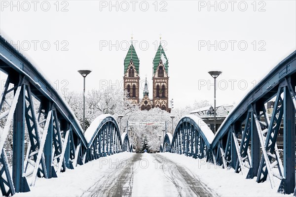 Winter atmosphere with snow