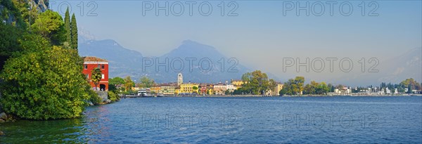 Town view of Riva del Garda and Lake Garda in the morning