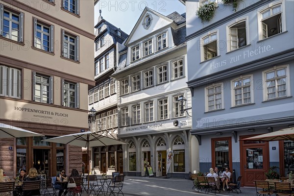 Reconstructed town houses with shops