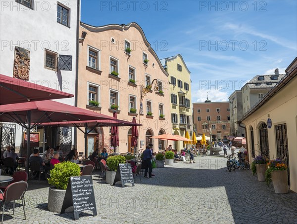 Marketplace with restaurants and traditional houses