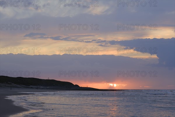 Evening mood on the North Sea coast