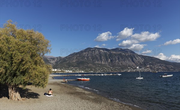 Beach in Kalamata Bay