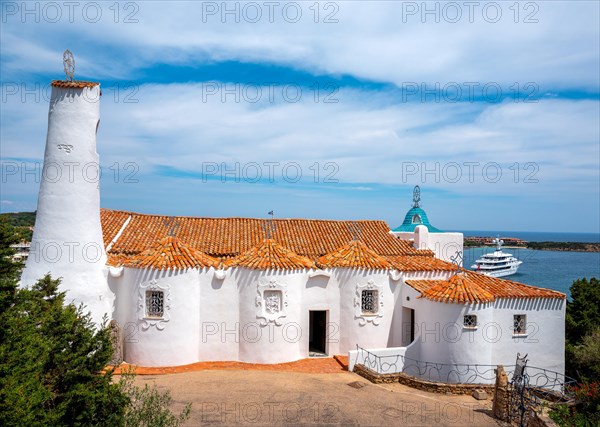 The white church Stella Maris in Porto Cervo