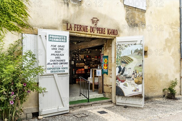 Farm shop with typical products