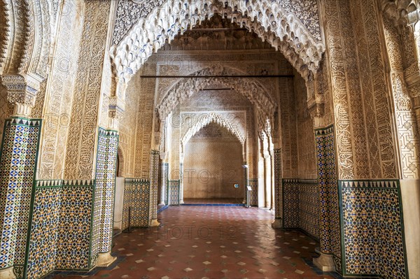 Arabic interior of The Hall of the kings in Alhambra palace complex