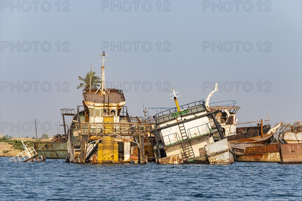 Rusty from the gulf war broken ships