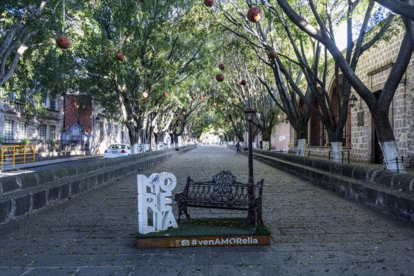 Pedestrian zone in the Unesco site Morelia