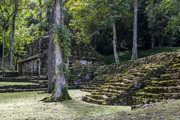 Archeological Maya site Yaxchilan in the jungle of Chiapas