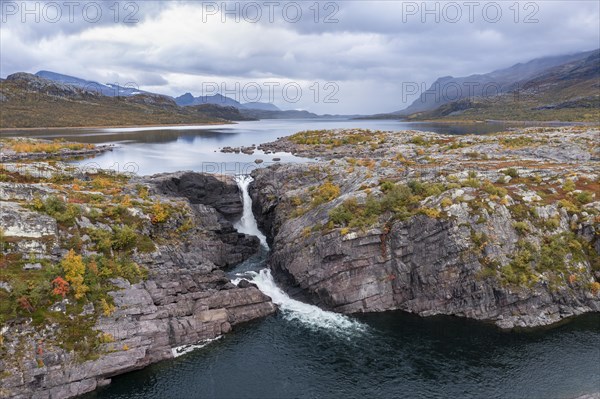 Stora Sjoefallet waterfall