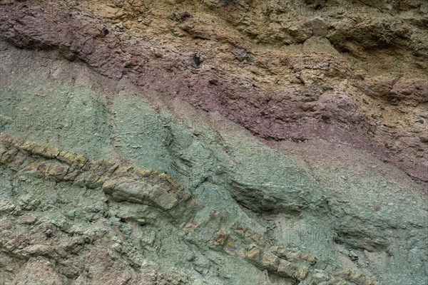 Colourful rock layers