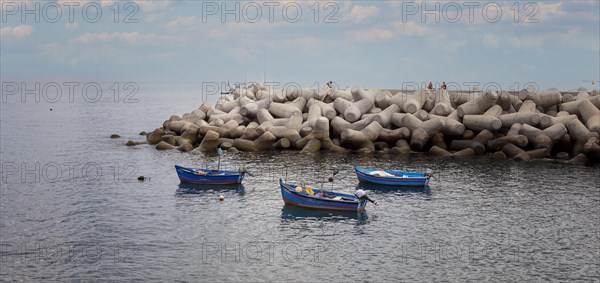 Concrete breakwater in the port of Funchal