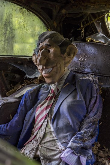 Prince Charles in a vintage car