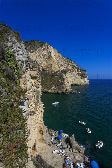 Small Bay and Beach on the rocks in Capo Miseno