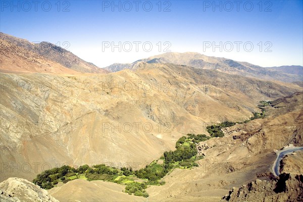 Valley in the High Atlas to the Tizi n'Tichka Pass