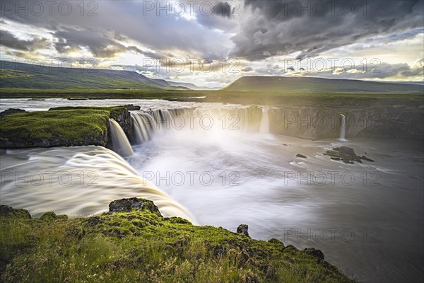 Gooafoss Waterfall in Summer