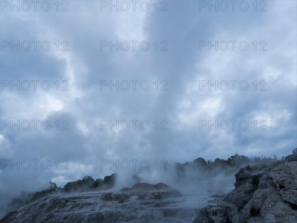 Active geothermal field