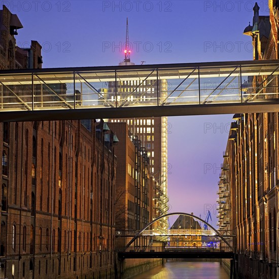 View from the Sand Bridge to Columbus House in the evening