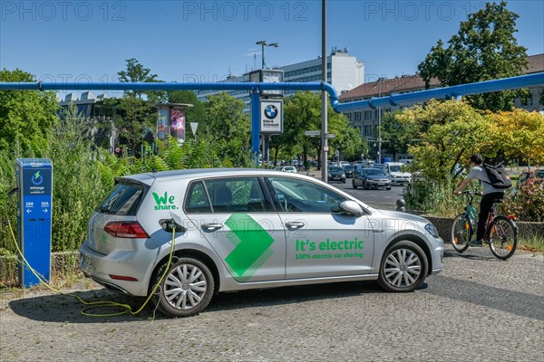 Electric car at the charging station