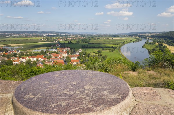 Viewpoint Boselspitze with view into the Elbe valley to Soernewitz and Coswig