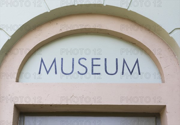 MUSEUM lettering above the entrance door to the Karrasburg Town Museum