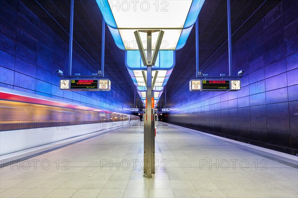 Elevated Metro Underground Station Hafencity University Station in Hamburg