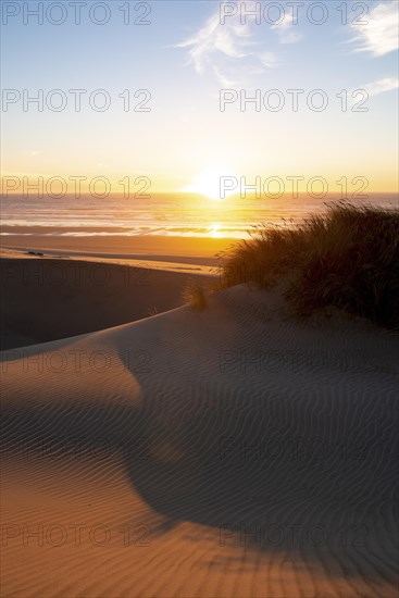 Sunset over the sea