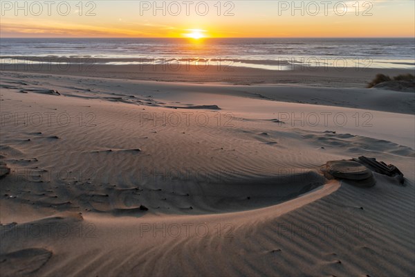 Sunset over the sea