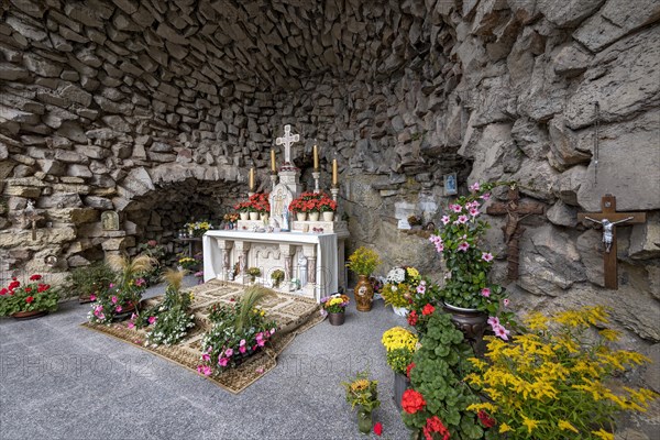 Altar with Christ Cross in Mary's Grotto