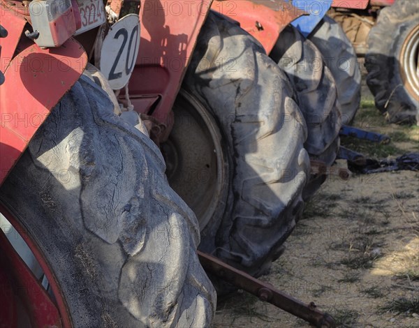 Tyres of several tractors