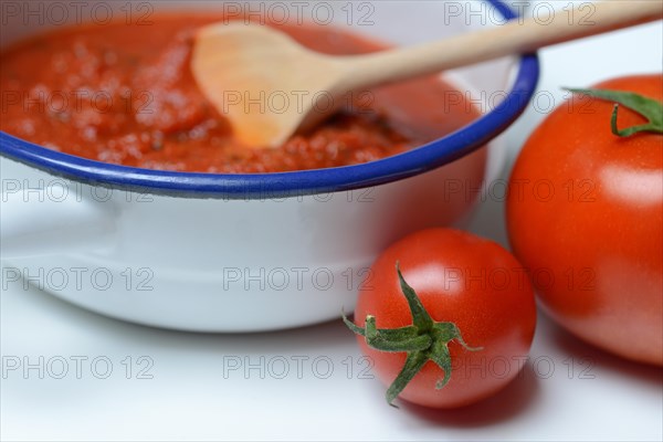 Tomatoes and peel with tomato sauce