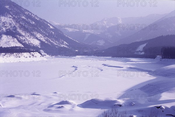 In the foreground the remains of Alt Fall