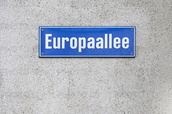 Street sign Europaallee