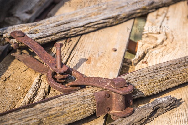 Abstract of vintage antique wood wagon parts