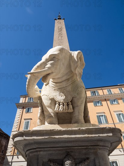 Elephant sculpture by Bernini in front of Santa Maria sopra Minerva