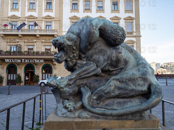 Hercules fighting with the lion