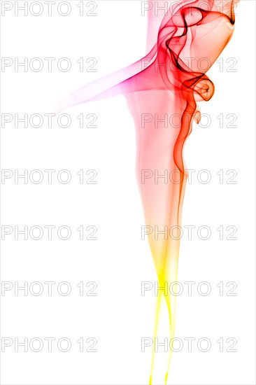 Colored smoke isolated on white