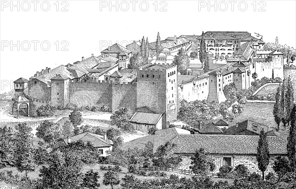 Lavra Monastery on the south-eastern corner of Mount Athos