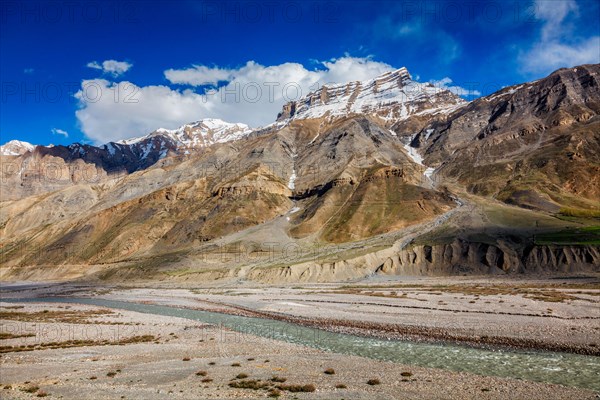 Village in Himalayas in Pin Valley