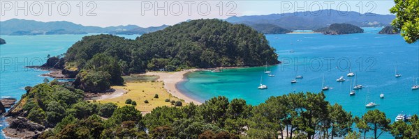 Boats anchored in the Bay of Islands