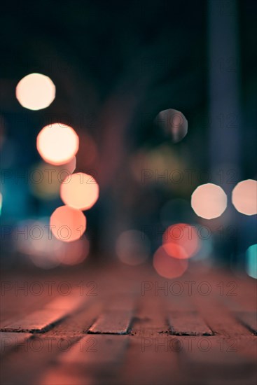 Light ball bokeh at night