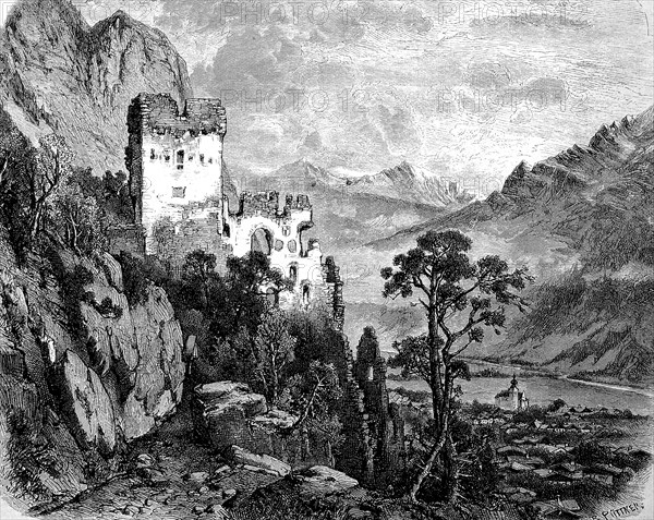 The ruins of Fragenstein Castle in Zirl